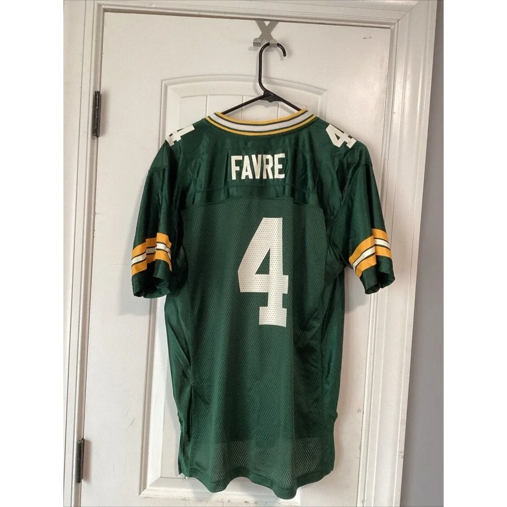 Brett Favre Boy's XL Jersey Reebok NFL Green Mesh Green Bay Packers #4